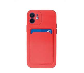 Funda Silicona Suave con Tarjetero Compatible con Iphone 11 con Cámara 3D