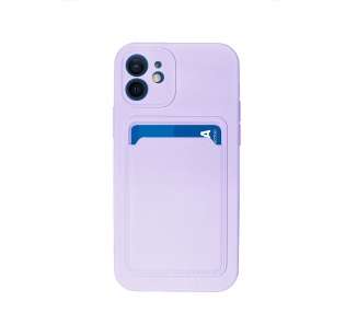 Funda Silicona Suave con Tarjetero Compatible con Iphone 11 con Cámara 3D