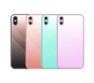 Funda Silicona Tempered Glass Compatible con iPhone XS MAX