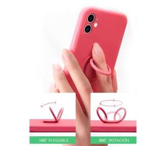 Funda Gel Silicona Suave Compatible con iPhone XS Max Imán Soporte Anilla 1