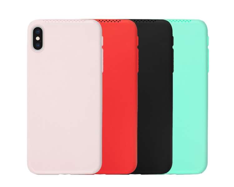 Funda Silicona Suave Con Perfume & Cristal Templado Compatible con iPhone XS Max