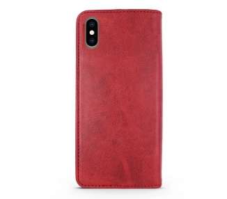 Funda Tapa con Tarjetero Compatible con iPhone X,XS Polipiel