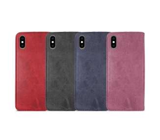 Funda Tapa con Tarjetero Compatible con iPhone X,XS Polipiel