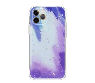 Funda Purpurina Cloud Antigolpe Compatible con iPhone X,XS