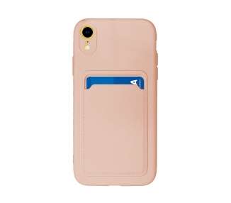 Funda Silicona Suave con Tarjetero Compatible con Iphone XR con Cámara 3D