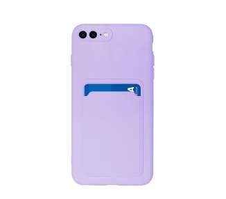 Funda Silicona Suave con Tarjetero Compatible con Iphone 7,8 Plus con Cámara 3D