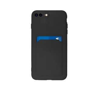 Funda Silicona Suave con Tarjetero Compatible con Iphone 7,8 Plus con Cámara 3D