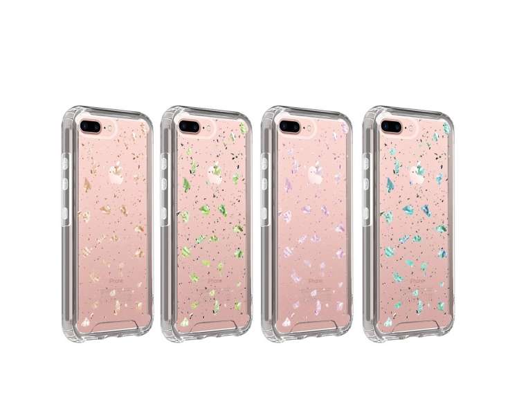 Funda Gel transparente Brillante Compatible con iPhone 7,8 Plus