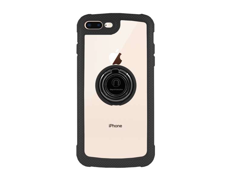 Funda Anti-Shock Compatible con iPhone 7,8 Plus con Imán y Soporte de Anilla