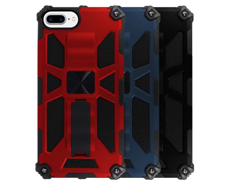 Funda Aluminio Antigolpe para iPhone 6,7,8 Plus con Imán y Soporte de Pestaña