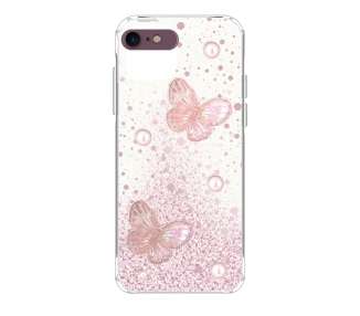 Funda Gel Transparente Purpurina Relieve Compatible para iPhone 7,8,SE