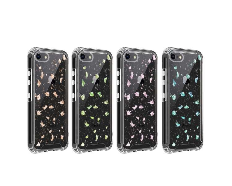 Funda Gel transparente Brillante Compatible con iPhone 7,8,SE