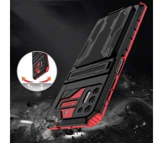 Funda Rock Anti-Golpe Tarjetero y Soporte Compatible con Samsung Galaxy S22