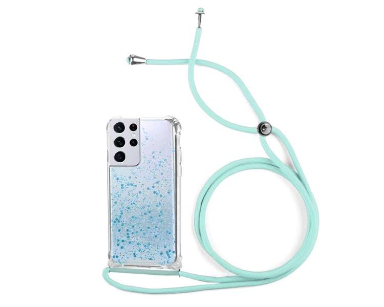 Funda Gel transparente con Cordón Compatible para Samsung Galaxy S22 Plus