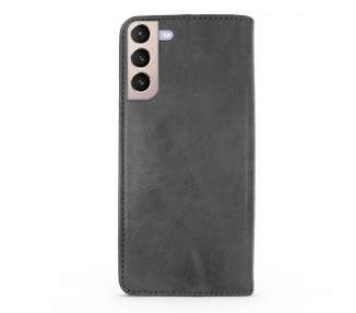 Funda Tapa con Tarjetero Compatible con Samsung Galaxy S21 FE Polipiel