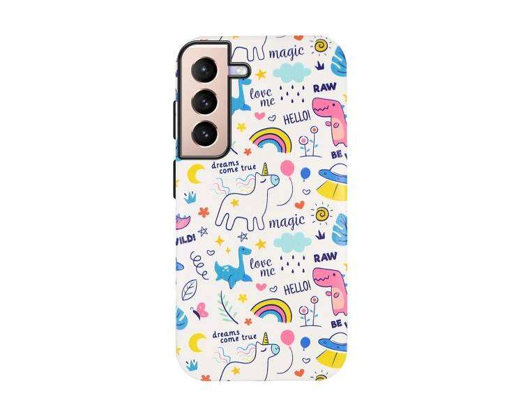 Funda Gel Doble Capa Compatible para Samsung Galaxy S21 Unicornio