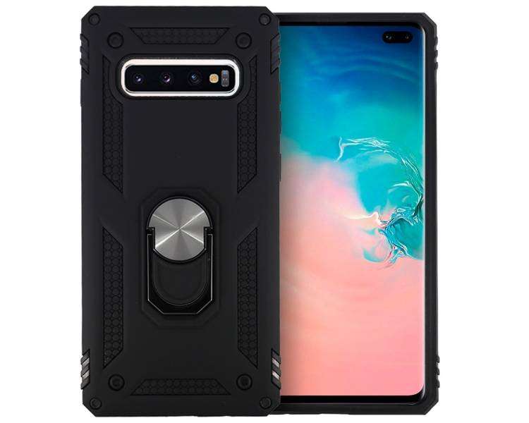 Funda Aluminio Antigolpe Compatible Con Samsung Galaxy S10 Plus Imán con Anilla