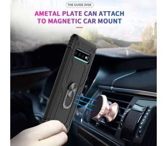 Funda Aluminio Antigolpe Compatible Con Samsung Galaxy S10 Plus Imán con Anilla