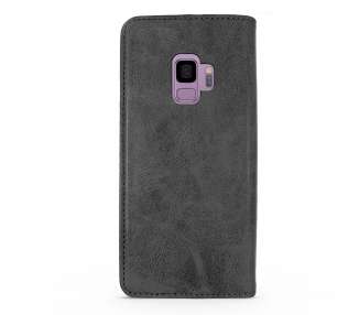 Funda Tapa con Tarjetero Compatible con Samsung Galaxy S9 Polipiel