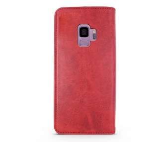 Funda Tapa con Tarjetero Compatible con Samsung Galaxy S9 Polipiel