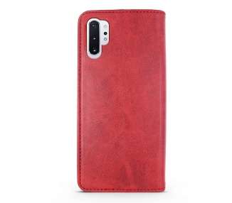 Funda Tapa con Tarjetero Compatible con Samsung Galaxy Note 10 Plus Polipiel