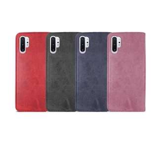 Funda Tapa con Tarjetero Compatible con Samsung Galaxy Note 10 Plus Polipiel