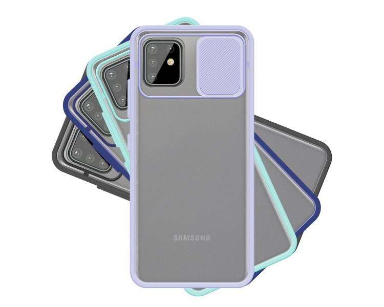 Funda Gel para Samsung Galaxy Note 10 Lite,A81 con cámara Cubierta Deslizante