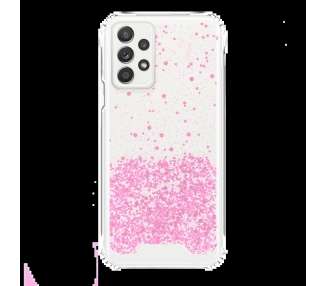 Funda Gel transparente purpurina compatible con Samsung A52 5G