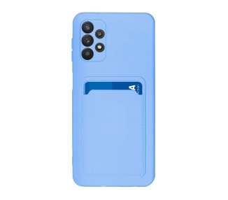 Funda Silicona Suave con Tarjetero Compatible con Samsung A52-5G con Cámara 3D