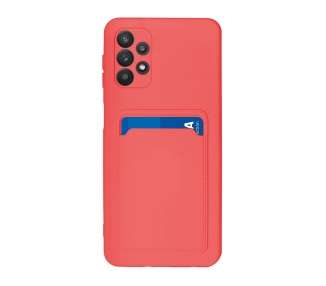 Funda Silicona Suave con Tarjetero Compatible con Samsung A52-5G con Cámara 3D