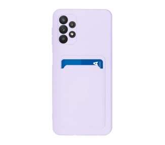 Funda Silicona Suave con Tarjetero Compatible con Samsung A52-5G con Cámara 3D