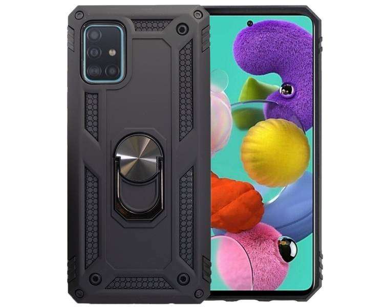 Funda Aluminio Antigolpe Compatible Con Samsung Galaxy A51 5G Imán oporte Anilla