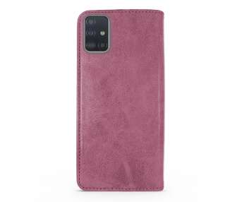 Funda Tapa con Tarjetero Compatible con Samsung Galaxy A51 Polipiel