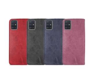 Funda Tapa con Tarjetero Compatible con Samsung Galaxy A51 Polipiel