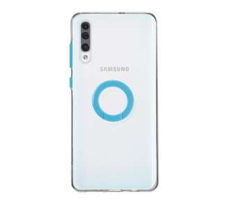 Funda Compatible para Samsung Galaxy A30,A50 Transparente con Anilla