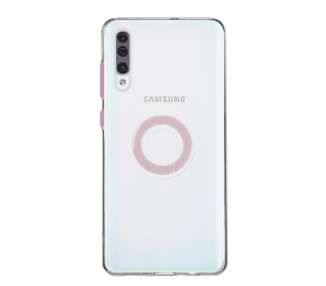 Funda Compatible para Samsung Galaxy A30,A50 Transparente con Anilla