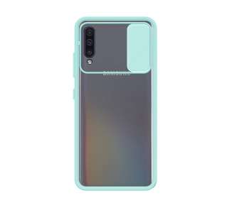 Funda Gel Compatible para Samsung Galaxy A50,A30S con cámara Cubierta Deslizante