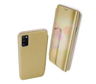 Funda Flip con Stand Compatible para Samsung Galaxy A41 Clear View