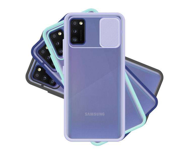 Funda Gel Compatible para Samsung Galaxy A41 con cámara Cubierta Deslizante