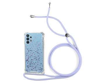 Funda Gel transparente con Cordón Compatible para Samsung Galaxy A32-5G