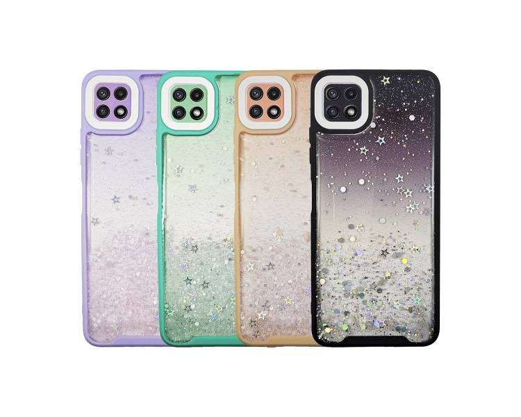 Funda Gel Anti-Golpe de Purpurina Compatible para Samsung A22 5G