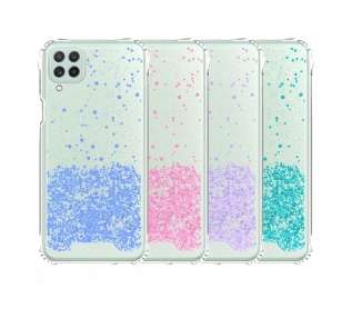 Funda Gel transparente purpurina compatible con Samsung A22 4G