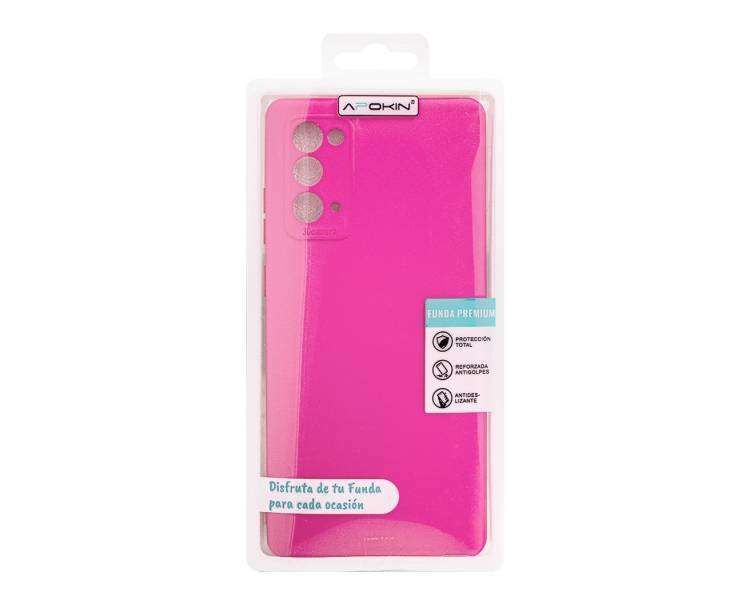 Funda Silicona Suave Compatible con Samsung A20s con Cámara 3D