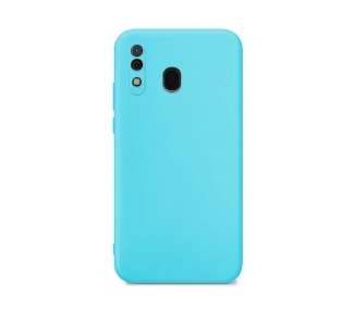 Funda Silicona Suave Compatible con Samsung A20s con Cámara 3D