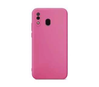 Funda Silicona Suave Compatible con Samsung A20s con Cámara 3D