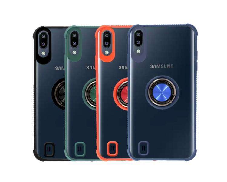 Funda Gel Antigolpe para Samsung Galaxy A11 con Imán y Soporte de Anilla 360º