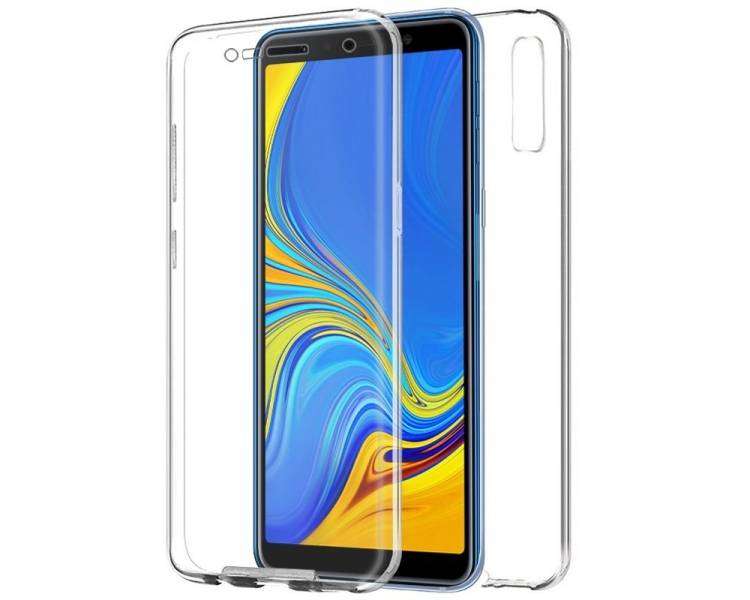 Funda Doble para Samsung Galaxy A7 2018 Silicona Transparente Delantera Trasera