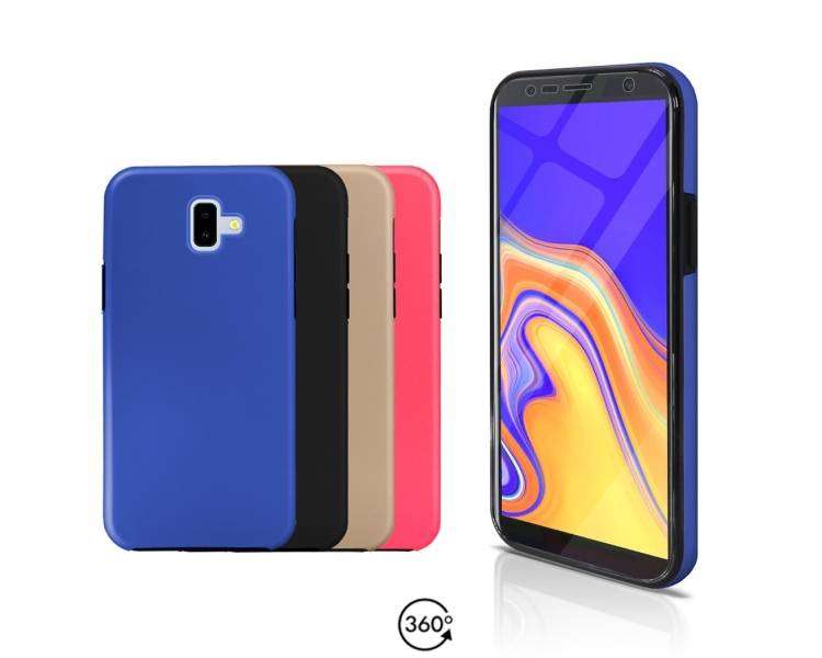 Funda Doble para Samsung Galaxy J6 Plus 2018 Silicona Delantera y Trasera 360