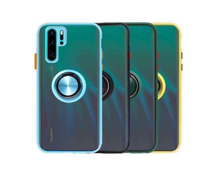 Funda Gel Compatible para Huawei P30 Pro con soporte Smoked