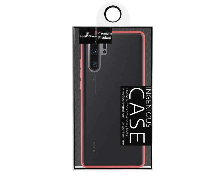 Funda Gel Compatible para Huawei P30 Pro Smoked con borde de color